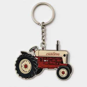 Porte-clés personnalisé en alliage de zinc pour tracteurs et machines agricoles avec impression UV, idéal pour l'agriculture et les souvenirs ruraux - Product Image 2