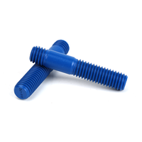 316 Stainless Steel A4-70 PTFE Coated Threaded Rod Stud Bolt Double End Thread for Piping Applications
