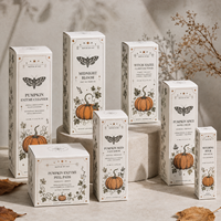 Boîte pliante en carton blanc personnalisée avec impression de motif fantôme d'Halloween pour les cosmétiques de soin de la peau, cadeau de festival