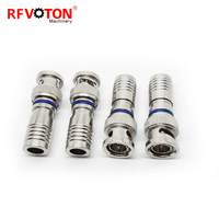Connecteur RF droit BNC mâle coaxial vidéo de compression 75 ohms CCTV RG59 RG6