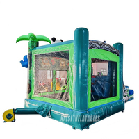 Château gonflable combiné Safari à prix abordable avec toboggan pour divertissement des enfants