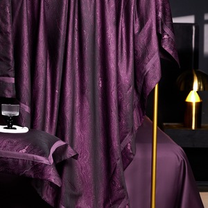 Ánh Sáng Sang Trọng 50S Cotton Nhà Dệt Độ Chính Xác Cao Thổ Cẩm Sợi Nhuộm Jacquard Chăn Bìa 4Pcs Ga Giường Bộ Đồ Giường Bộ - Product Image 6