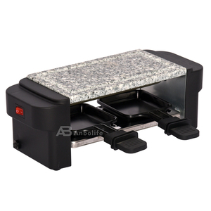 Anbo 2 en 1 <span class=keywords><strong>Raclette</strong></span> au fromage 1500W Grill <span class=keywords><strong>pour</strong></span> 8 personnes Barbecue électrique Grille d'intérieur carrée amovible antiadhésive et en pierre - Product Image 6