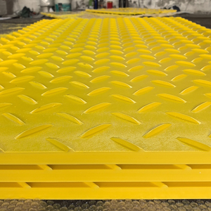 High Quality Durable 4X8 Temporary Ground Protection Road Track Mat Custom Cutting Moulding Included HDPE PE <strong>Plastic</strong> <strong>Sheets</strong> - Product Image 3