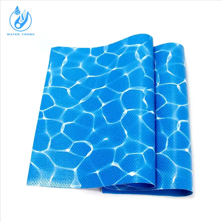 Doublure de piscine hors sol Doublure en PVC à vagues bleues pour piscine