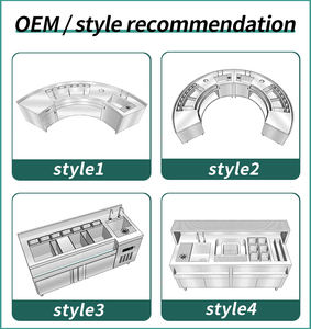 بار متنقل كهربائي من الفولاذ المقاوم للصدأ للكوكتيلات مع ثلاجة وطاولة مخصصة للمشروبات - Product Image 5
