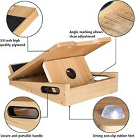 Planche inclinée en bois pour étirements des mollets, avec angles réglables, déflecteur amovible, poignée portable