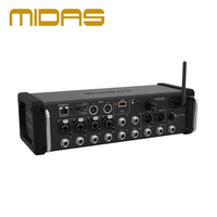 Console de mixage audio numérique professionnelle MIDAS MR12 à 12 entrées, 4 préamplis MIDAS PRO, télécommande WiFi, DSP, 40 bits flottants