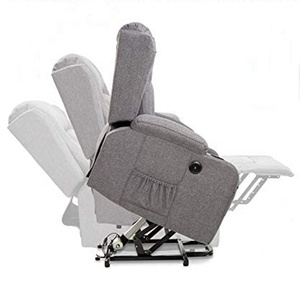 <span class=keywords><strong>Fauteuil</strong></span> Relevable de Luxe Moderne à Cadre Métallique avec Revêtement <span class=keywords><strong>en</strong></span> <span class=keywords><strong>Cuir</strong></span> PU pour Salons, <span class=keywords><strong>Fauteuil</strong></span> de Massage Relevable - Product Image 4