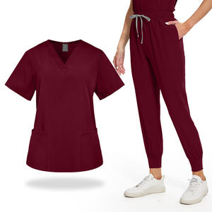 Más vendidos Spandex Scrubs traje enfermería Doctor médico logotipo personalizado Hospital uniformes para Mujeres Hombres estiramiento Jogger <span class=keywords><strong>pantalones</strong></span> uniforme - Product Image 4
