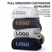 Chaussettes de sport pour hommes avec logo personnalisé, en coton peigné respirant de qualité supérieure, à bordure lâche, faible MOQ, usine OEM