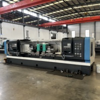 Centre de tournage CNC Fanuc à double broche et double canal, horizontal, 4 axes, haute précision, pour rouleaux en caoutchouc et tubes de forage, de capacité moyenne