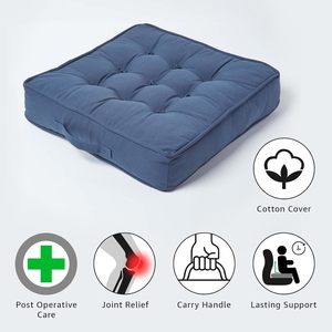 Cuscino Rialzato per <span class=keywords><strong>Poltrona</strong></span> Navy, Grande e Rigido, Quadrato 50cm, per Alleviare la Pressione, Spessore 10cm, Lussuoso e Morbido, Vendita all'Ingrosso dalla Fabbrica - Product Image 2