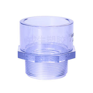 Raccord de tuyau d'eau direct à filetage externe transparent standard américain Rongsheng UPVC, installation rapide, assemblage de tuyau en PVC - Product Image 1