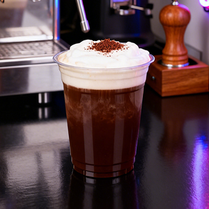 Gobelets en plastique transparents jetables personnalisés avec logo, fond rond, pour bubble tea, café glacé, 12/14/16/20 oz - Product Image 1