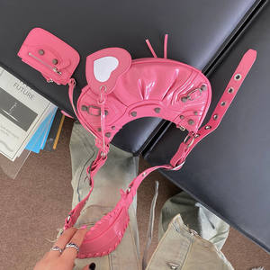 패션 여성 세련된 로맨틱 한 eyelets 크로스 바디 핸드 백 숙녀 멋진 반 달 안장 가방 지갑 새로운 - Product Image 4