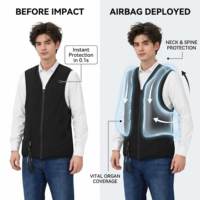 Gilet Airbag grande taille unisexe coupe-vent et respirant, équipement de sécurité, pour vélo, équitation, moto, course automobile, toutes saisons