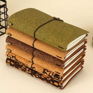 Eco-Friendly Coffee Grounds Cork Hardcover <b>A5</b> Thread Sewn 100 Sheets Degradable Planner Customizable Travel <b>Notepad</b> Event - Product Image 3