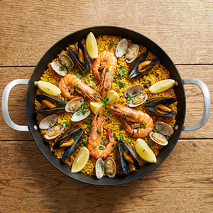 Sartén <span class=keywords><strong>para</strong></span> Paella de Acero al Carbono de 14 Pulgadas/35 cm, Diseño Exclusivo de Fábrica, Antiadherente Natural, Compatible con Inducción - Product Image 3