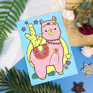 Tự làm kỹ thuật số bức tranh số hình ảnh Canvas Board phim hoạt hình sáng tạo hình ảnh sơn Kit cho trẻ em với 6 Acrylic sơn - Product Image 6