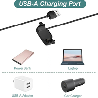 Câble de chargement USB de remplacement noir de 3,3 pieds de longueur, cordon de chargement pour Disney Magic Band Plus Disney Magic Band +