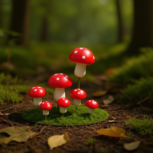 Set di Funghi Artificiali Ilan 2,5 Cm 8 Pezzi per Decorazione - Product Image 3