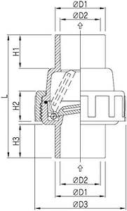 Válvula de Retención Industrial Compacta Kansaikako, Resistente a la Corrosión, de PVC - Product Image 5