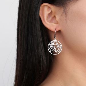 Myshape Sigil of <strong>Necronomicon</strong> Symbol Earring Cthulhu Mythos <strong>Book</strong> of Dead Pendant Stainless Steel Jewelry - Product Image 4