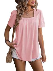 Camiseta de Verano de Manga Corta <span class=keywords><strong>para</strong></span> Mujer, Venta al por Mayor de Fábrica, Bordado Vintage, Talla Grande, 100% Algodón, Largo Medio, <span class=keywords><strong>para</strong></span> Actividades al Aire Libre - Product Image 6