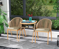 Chaises tissées en rotin de stockage créatif de loisirs en plein air simples Tables et chaises de thé