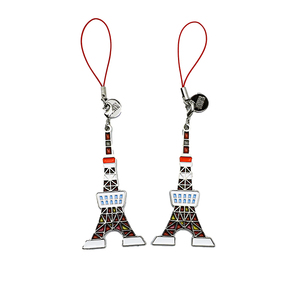 Porte-clés souvenir personnalisé en verre métallique teinté, motif Tour Skytree de Tokyo, les Jumeliers Grands Murs, Tour repère de la ville, avec mousqueton - Product Image 2