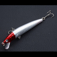 Le Brave ABS Bass Live Bait Fishing Floating Minnow Hard Bait with Hooks 9.5cm/8.5g for Ocean Boat Rock & Beach Fishing