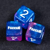 Set Dadu D6 FACCUB Logo Kustom untuk Permainan D&D, Cantik, Populer, Natal, Plastik Resin Buatan Tangan, Retro, Tepi Tajam