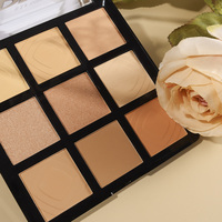 Crème de contour de couleur S.f.r personnalisée OEM Palette d'ombrage de maquillage pour le visage imperméable à l'eau à base de minéraux 9 couleurs Palette de contour naturel
