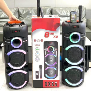 Loa di động 8 inch xe đẩy bên ngoài trời di động loa răng xanh với màn hình LED - Product Image 2
