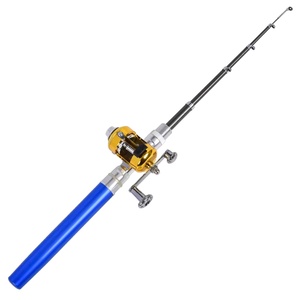 1M Indonesia Portable Pocket Small Sea Aluminum <strong>Pen</strong> Shaped Telescoping Mini <strong>Fishing</strong> <strong>Rod</strong> - Product Image 2