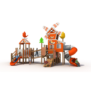 Bộ sân chơi ngoài trời cao cấp tùy chỉnh, phòng chơi bằng gỗ cho trẻ em và thiết bị chơi có cầu trượt - Product Image 4