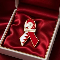 Épinglette en émail personnalisée, souvenir culturel et humaniste, symbole d'oreille du drapeau du Bahreïn, fabrication artisanale, objet de collection
