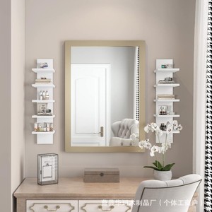 <b>Wall</b> <b>Mounted</b> Wooden <b>Shelf</b> 5 Tier White Rectangle Durable For Bedroom Bedside Bathroom Storage - Product Image 3