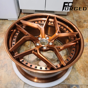 Jantes forgées sur mesure 5x130 5x114.3 6x139.7, jantes concaves profondes, <span class=keywords><strong>centre</strong></span> chromé avec bord chromé pour Honda Accord - Product Image 1