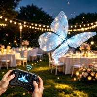 Drone papillon volant à ailes battantes télécommandé Dowellin Creative RC avec lumière LED pour la décoration d'événements de mariage