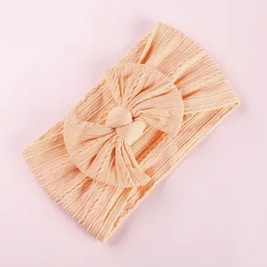Jacquard faixa de cabelo personalizada, laço de nylon, feito sob encomenda, cor sólida, 27 cores