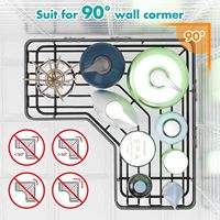 Étagère d'angle en métal sans perçage pour salle de bain cuisine étagère de rangement épaissie avec support mural adhésif Triangle Pot stockage utilisation des toilettes