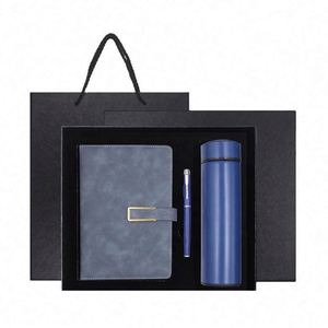 Wholesale Promotional Corporate Leather Notebook Gift Set With Pen and Bottle Customized Luxury A5 Journal Stationery Note <b>Book</b> - Product Image 1