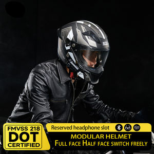 Casco de Motocicleta Modular de Doble Lente con Certificación <span class=keywords><strong>DOT</strong></span>, ABS, Integral, Abatible, Accesorios para Motociclistas - Product Image 3