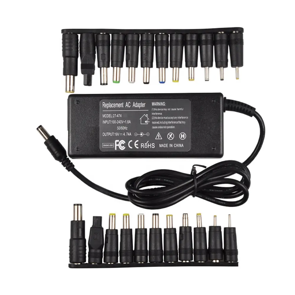 Universal 90W 19V 4.74A AC DC Power Supply Adapter Transformer Charger With 10 Tip for Laptop