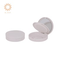 Vente flash - Boîte à poudre compacte pour maquillage en forme d'octogone, deux couleurs, avec miroir