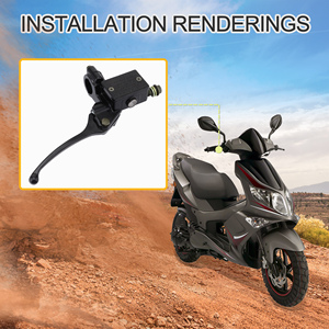 GOOFIT 7/8 "Levier de frein hydraulique droit pour GY6 <span class=keywords><strong>50cc</strong></span> 125cc 150cc 250cc ATV <span class=keywords><strong>Quad</strong></span> Mopeds Scooters - Product Image 6