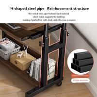 Bureau mobile pour ordinateur portable réglable en hauteur avec roulettes, table d'appoint roulante pour lit, chambre, bureau à domicile, étude, travail
