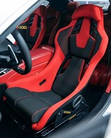 Sièges baquet de course de luxe en PVC noir, modèle RSS Sport, avec design confortable et réglable pour modification
